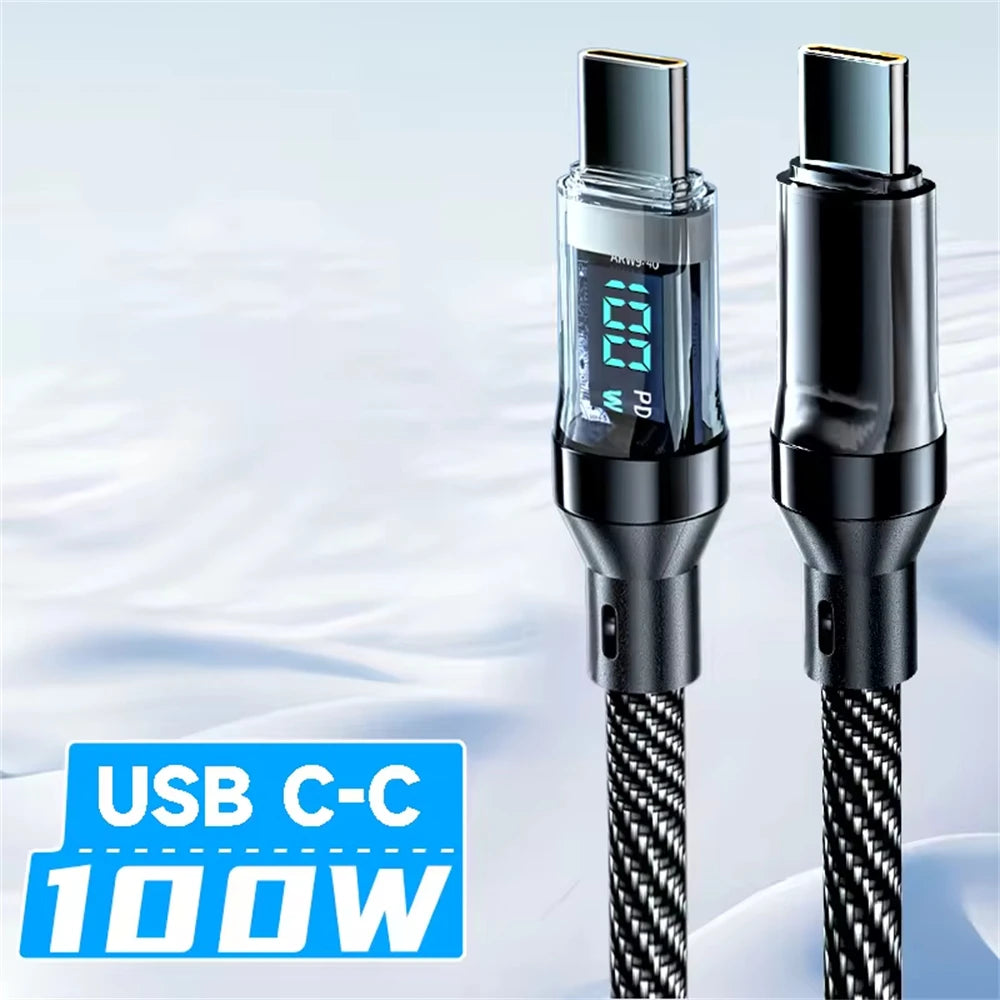 VoltStream LED Smart Display Fast Charging Cable