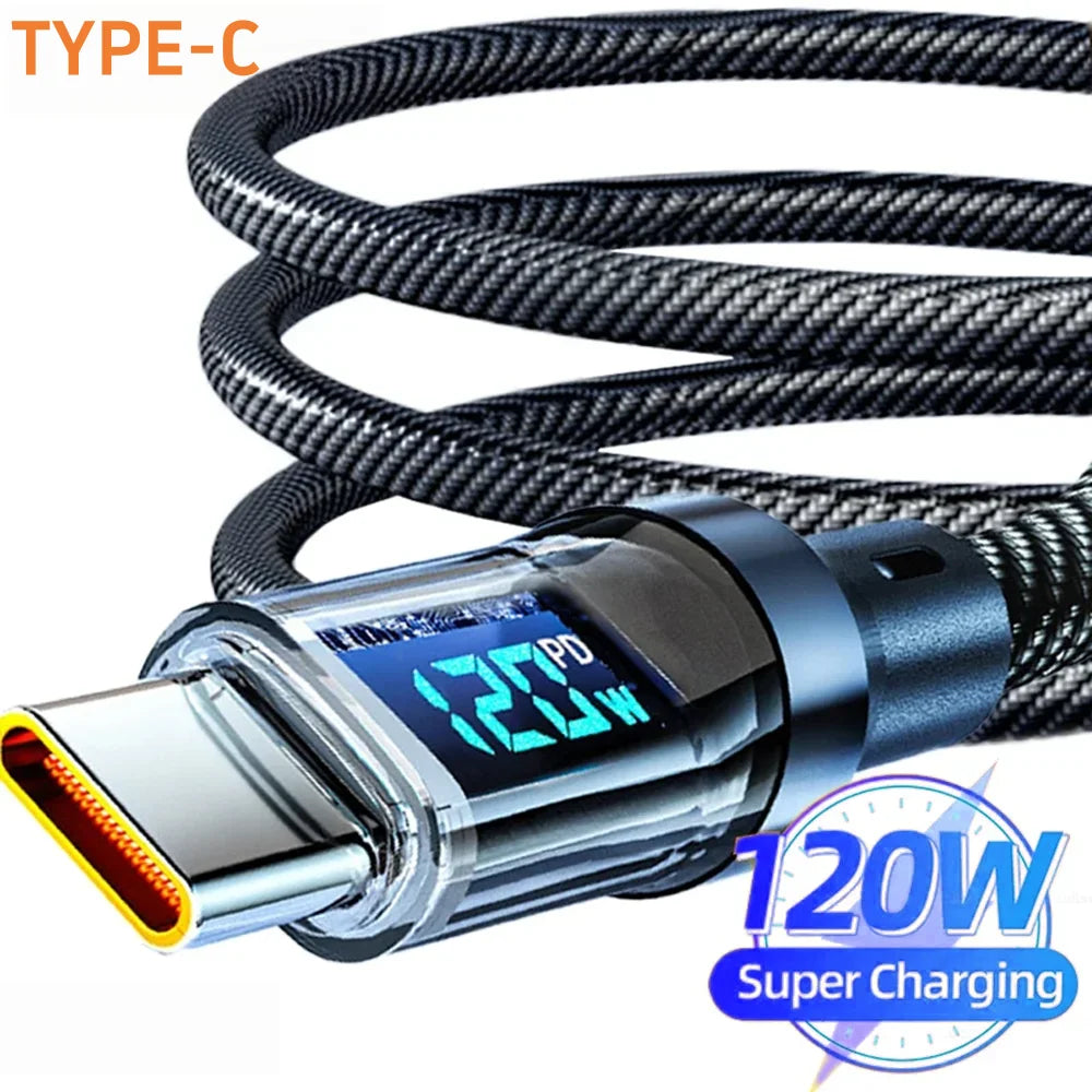 VoltStream LED Smart Display Fast Charging Cable