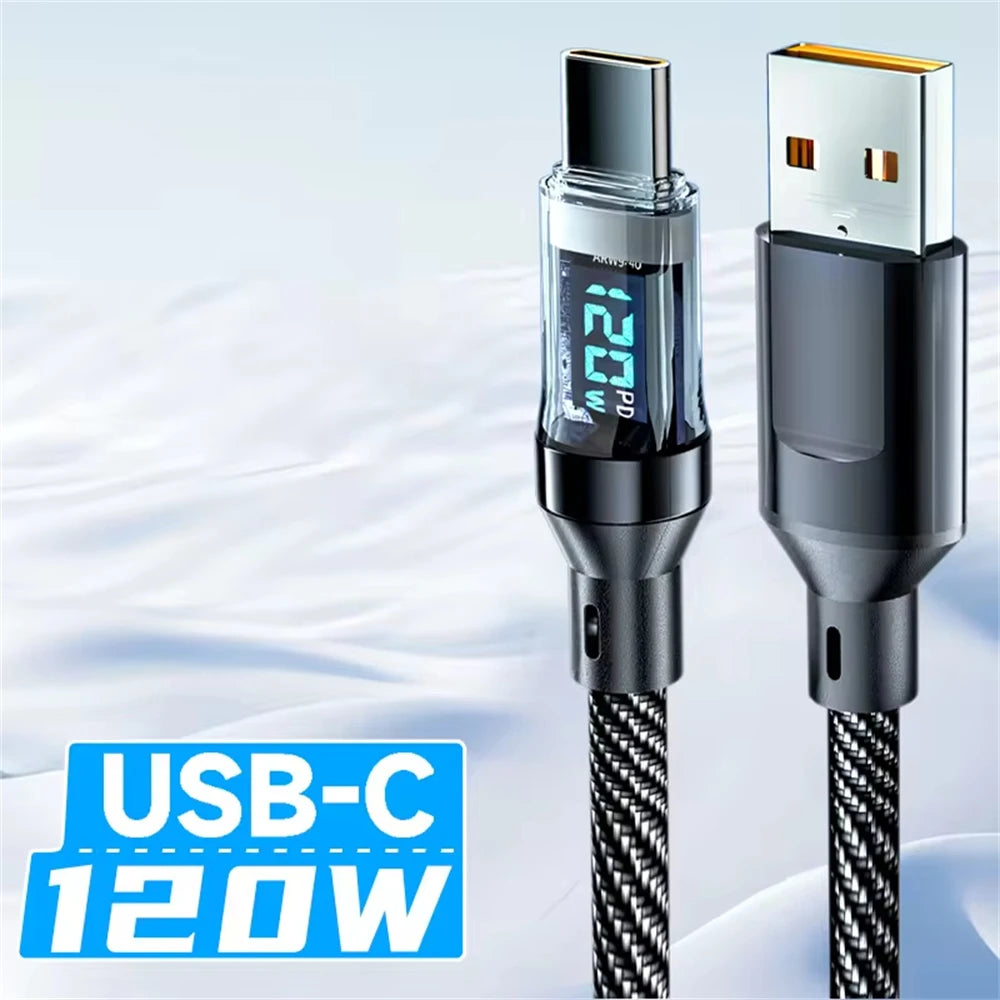 VoltStream LED Smart Display Fast Charging Cable